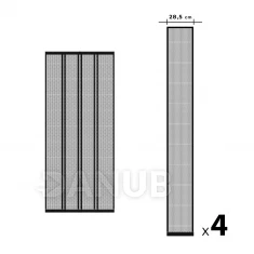 Szúnyogháló függöny ajtóra - 4db - fekete