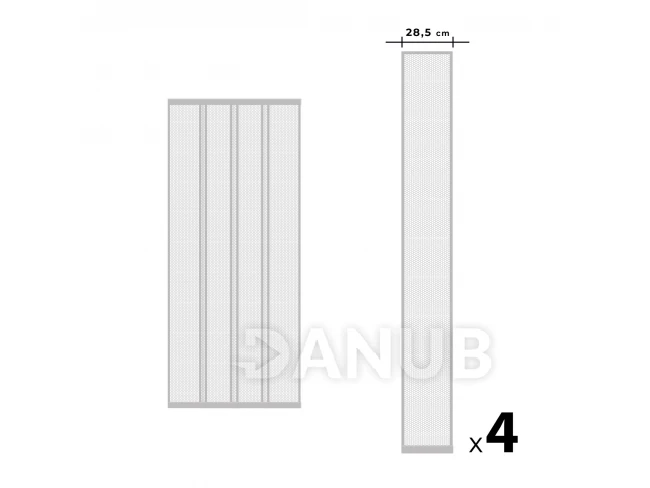 Szúnyogháló függöny ajtóra - 4db - fehér