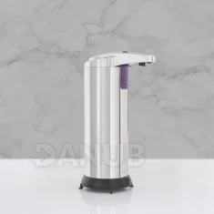 Automata szappanadagoló - 220 ml - szabadon álló - Elemmel működtethető - króm