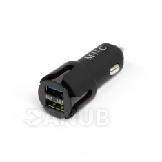 Adapter autós öngyújtóba - 2 x USB - fekete