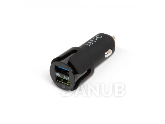 Adapter autós öngyújtóba - 2 x USB - fekete