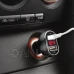Adapter autós öngyújtóba kettős USB porttal, feszültség- és áramméréssel - fekete