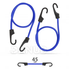 Professzionális rögzítő gumihevederek készlete  - kék  - 45 cm x 8 mm