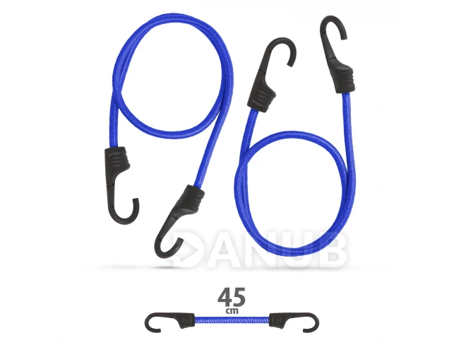 Professzionális rögzítő gumihevederek készlete  - kék  - 45 cm x 8 mm