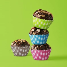 Muffin forma készlet - kockás - 100 db / csomag