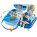 Orvosi készlet tartozékokkal bőröndben + asztal - 34db - kék
