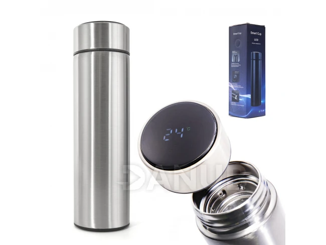 Smart termosz LED 500ml ezüst