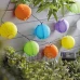 Szolár lampion fényfüzér - 10 db színes lampion, hidegfehér LED - 2,5 m Szolár lampion fényfüzér - 10 db színes lampion, hidegfehér LED - 2,5 m