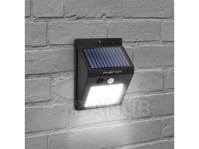 Mozgásérzékelős szolár reflektor - fali - COB LED