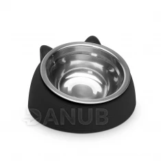 Etetőtál macskáknak - 165 x 100 mm - fekete