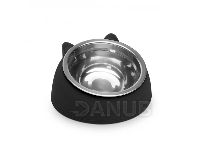 Etetőtál macskáknak - 165 x 100 mm - fekete