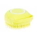 Szilikon kefe kutyák és macskák tisztításához sárga
