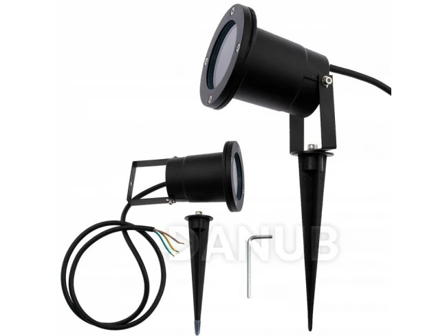 LED kerti lámpa GU10 - IP65 - 1 m kábel - Fekete LED kerti lámpa GU10 - IP65 - 1 m kábel - Fekete