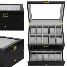 Óratartó doboz 20 órához - fekete 