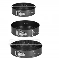 Tortaforma készlet - 3db - fém