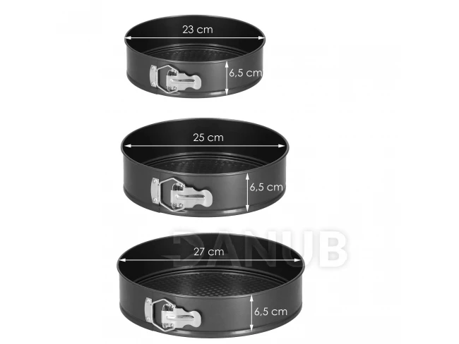 Tortaforma készlet - 3db - fém