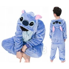 Plüss kezeslábas Kigurumi - Stitch minta - 120 -130cm