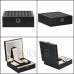Ékszerdoboz 2 az 1-ben - fekete öko-bőr