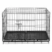 Állathordozó ketrec - összecsukható - 100 x 70 x 60 - L - fekete