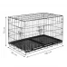 Állathordozó ketrec - összecsukható - 100 x 70 x 60 - L - fekete