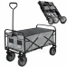 Összecsukható kerti/túrakocsi - 80 kg - fekete/szürke