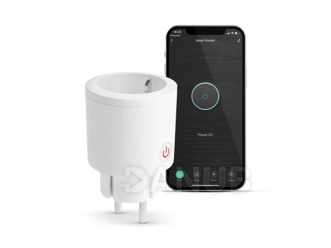 Smart konnektor - fogyasztásmérővel - Amazon Alexa, Google Home, Siri, IFTTT kompatibilitás