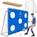 Acél futballkapu célzófallal - 240x170 cm 