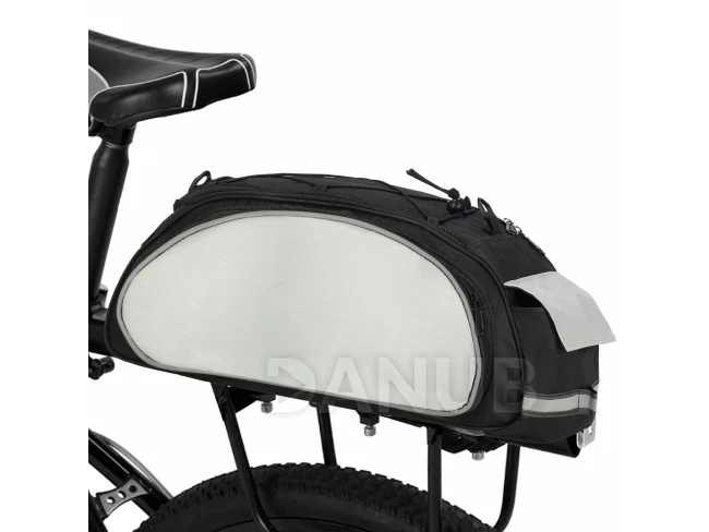 Kerékpártáska - 14L - szürke-fekete