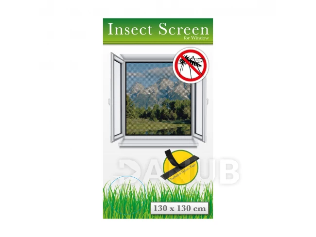 Szúnyogháló ablakra - 130x130 cm - fekete