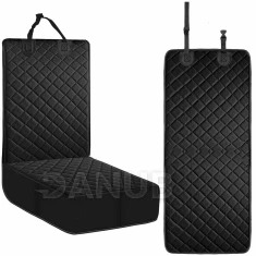 Autóülés alátét - 102x50 cm - fekete steppelt