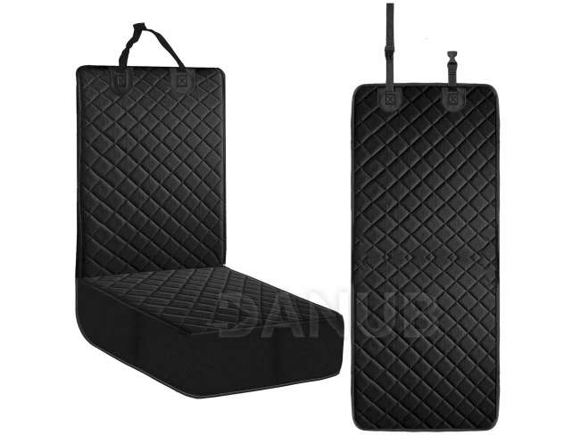 Autóülés alátét - 102x50 cm - fekete steppelt