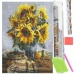 Gyémántfestés - hímzés - 30x40 cm - napraforgó csokor