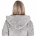 Classic Női plüss fürdőköpeny kapucnival - L/XL - világosszürke