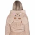 Classic Női plüss fürdőköpeny kapucnival – S/M – világosbarna – mackó minta