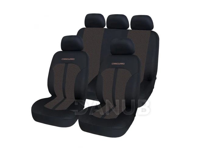 Autós üléshuzat szett - bézs / fekete - 11 db-os - HSA010