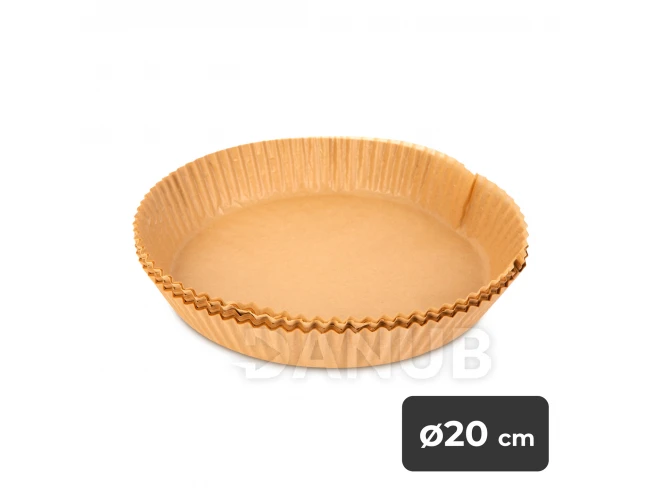 Air fryer sütőpapír - olaj nélküli sütőhöz - kör - 20 cm - 50 db / csomag