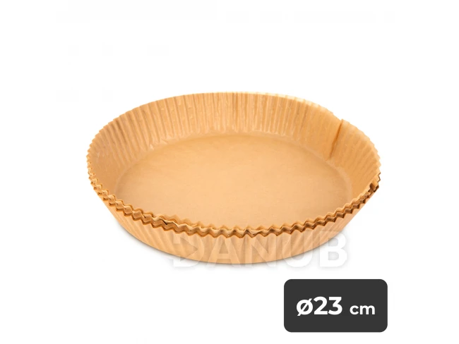 Air fryer sütőpapír - olaj nélküli sütőhöz - kör - 23 cm - 50 db / csomag