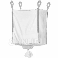 Big Bag zsák tölcsérrel - teherbírás 1000 kg - 1300l - fehér szürke színnel