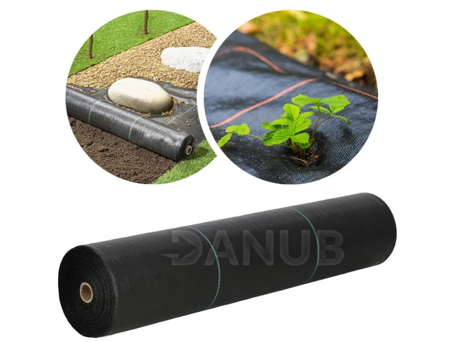 Kerti agroszövet a gyomok ellen - 90g/m2 - 0,8x50 m - fekete