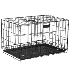 Ketrec állatok számára - összecsukható - 93 x 67 x 56,5 cm - M - fekete