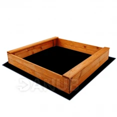 Fa homokozó - 120x120 cm - impregnált - + geotextília