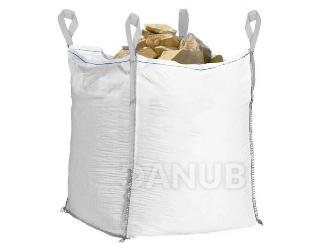 Big Bag zsák - teherbírás 1000 kg - 1200l - fehér szürke színnel