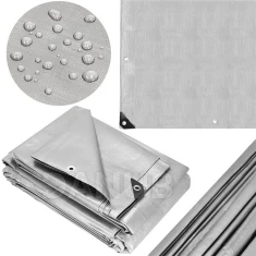 Vastag védőponyva - 4x5m - 210g/m2 - szürkésbarna