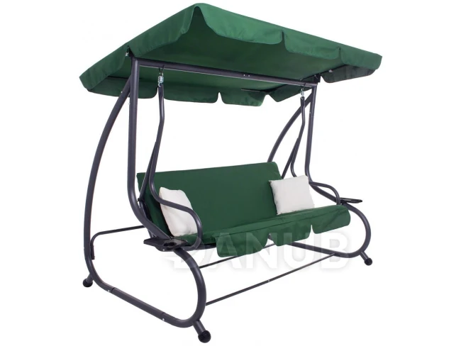 Háromszemélyes kerti hinta Venezia - sötétzöld