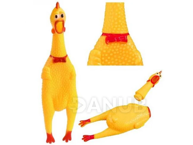 Gumi sípoló kiscsibe kutyának - 37 cm 