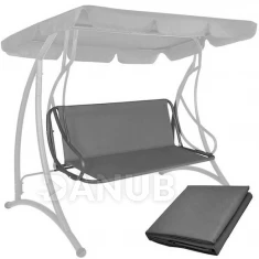 Ülés kerti hintához - 110 x 90 cm - szürke