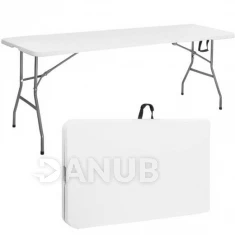 Összecsukható catering asztal - 240 cm - fehér