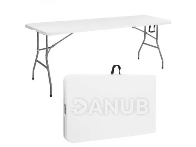 Összecsukható catering asztal - 240 cm - fehér