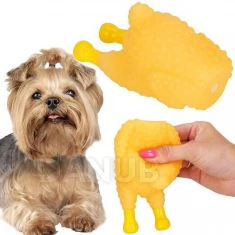 Gumi kutyajáték, sípoló rágóka - sárga