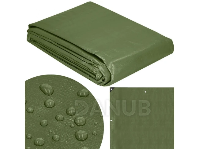 Vastag ponyva - 3x5m - 120g/m2 - zöld